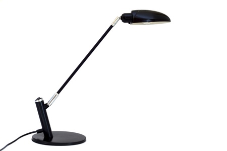 Black reading lamp, isolatedの写真素材