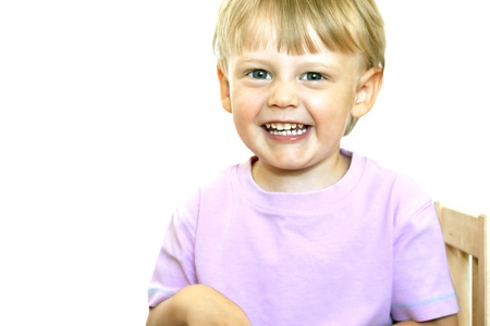 The laughing boyの写真素材