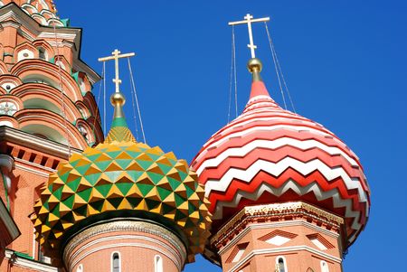 St.Basil cathedral in Moscow, Russia.の写真素材