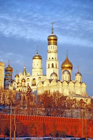 Moscow Kremlin. View from Sofiyskaya Naberezhnaya. Russia.の写真素材