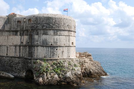 Old fortress in Dubrovnik, Croatia.の写真素材
