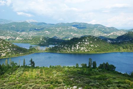 Beautiful view at mountains.の写真素材