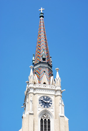 The name of St. Mary Church. Serbia, Novi Sad.の写真素材