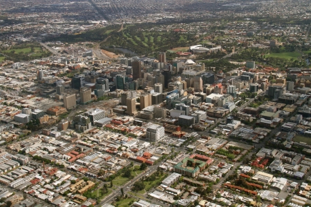 aerial adelaide cityの写真素材