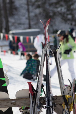 Skis & Boards Taking a breakの写真素材