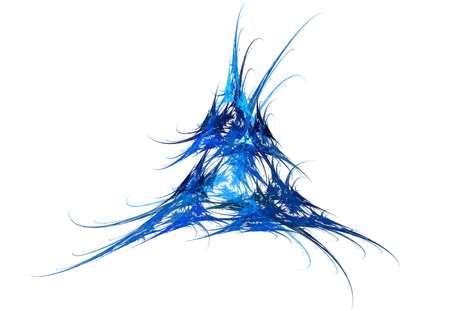 Abstract fractal Christmas tree on white background, computer-generated image for cards, invitation, design concepts, web, prints, posters.の写真素材