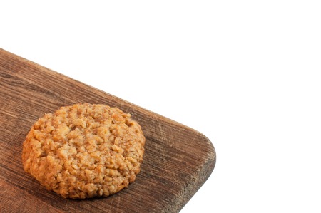 walnut delicious cookies on wood isolated on whiteの写真素材