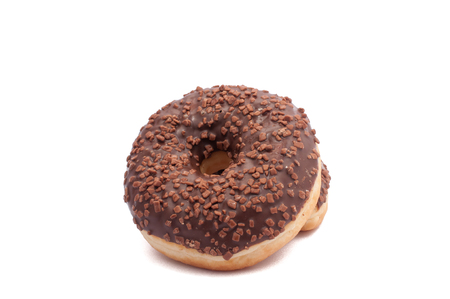 Donut. Sweet icing sugar food. Dessert colorful snack. Glazed sprinkles. Treat from delicious pastry breakfast. Bakery cake. Doughnut with frosting. Baked unhealthy round.の写真素材