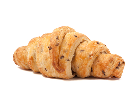 delicious Croissant isolated on a white backgroundの写真素材