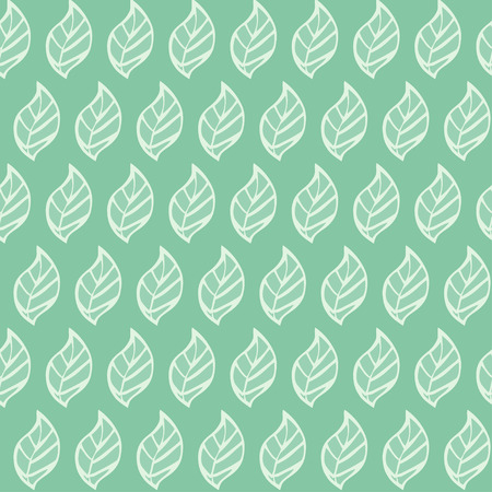 Decorative green leaf seamless background vector patternのイラスト素材