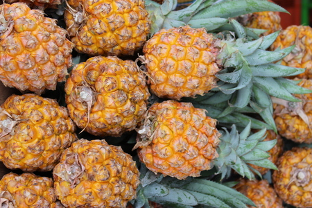 Pineapple in the marketの写真素材