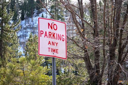 No Parking Signの写真素材