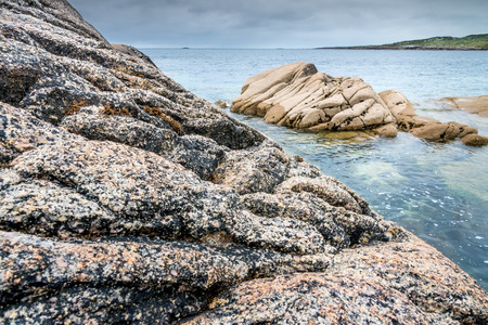 Rocks on the coast of Connemara, Irelandの写真素材