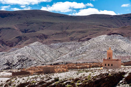 Images of Morocco. A view of the abandoned working-class city of Enjil, above the mining facilities...