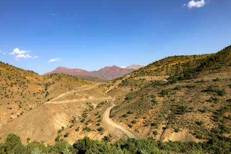 Images of Morocco. The R307 road goes deep into the Atlas Mountains.の写真素材