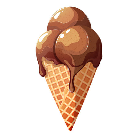 Illustration of chocolate ice creamのイラスト素材