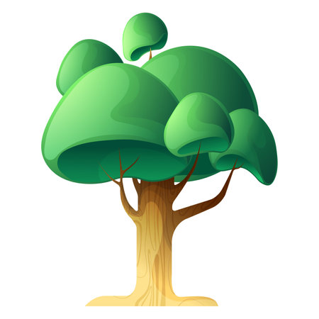 illustration of a green treeのイラスト素材