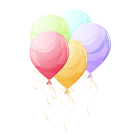 colored balloonsのイラスト素材