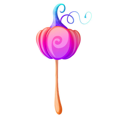 purple pumpkin candyのイラスト素材