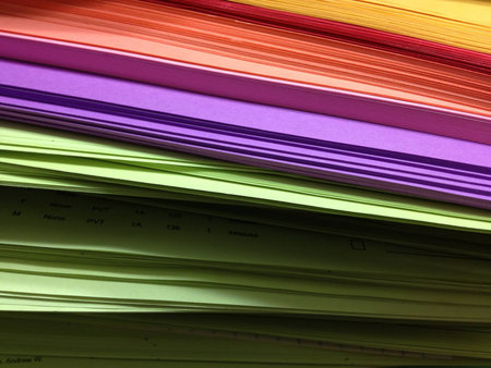 Assorted Colored Pile of Papers