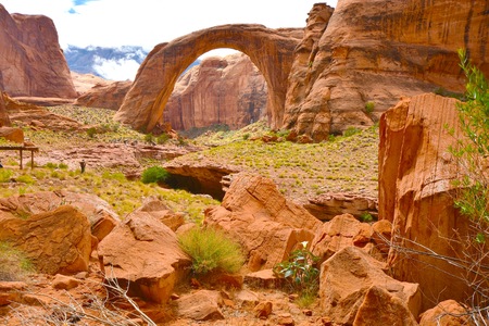 Rainbow Bridge Monument in Utah, USAの写真素材