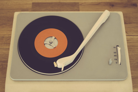 Retro record player from the sixties