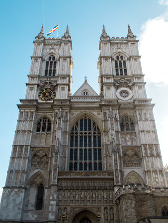 LONDON, ENGLAND - OCTOBER 2014: Famous Westminster Abbey was the chosen church for  the Royal wedding of Prince William and Kate Middleton.のeditorial素材