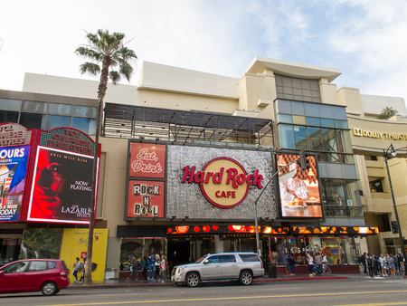 LOS ANGELES, USA - MAY 2015 Hard Rock Cafe in Hollywoodのeditorial素材