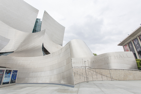LOS ANGELES, USA - MAY 2015 Walt Disney Concert Hall by Frank Gehry in Los Angelesのeditorial素材
