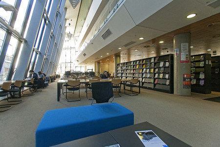 ZAGREB, CROATIA - FEBRUARY 2016 University library in Zagrebのeditorial素材