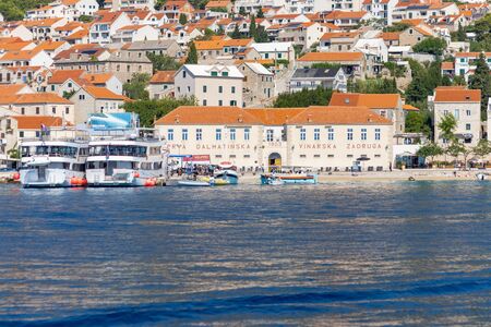 BOL, CROATIA - AUGUST 2019 Bol and the First Dalmatian Wine Cooperative on Brac Island 1639