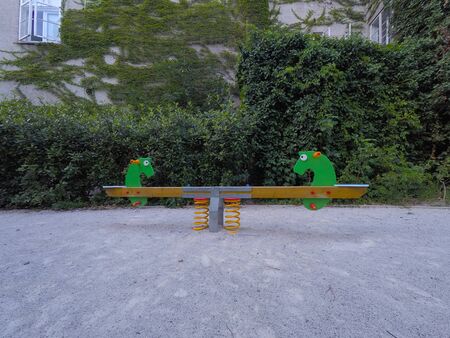 ZAGREB, CROATIA - JULY 2019 Park with Baby Teeterboard 5200のeditorial素材