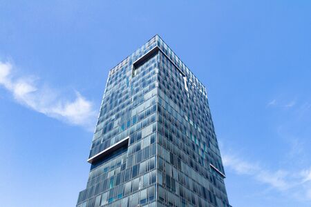 ZAGREB, CROATIA - SEPTEMBER 2019 Blue Glass Skyscraper 9270のeditorial素材