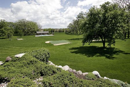 Huge grounds with putting green and poolの写真素材
