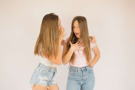 Two pretty girls ready for summerの写真素材