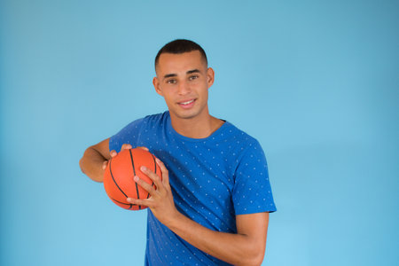 Handsome latin american young man wearing casual clothes doing stop sign with palm of the handの写真素材