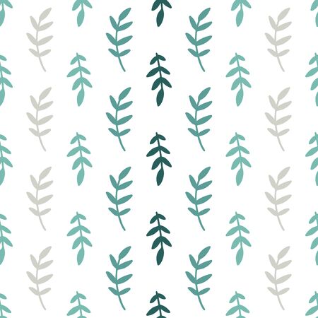 Seamless pattern with leaves hand drawn vectorのイラスト素材