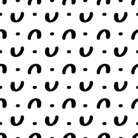 Geometric shapes seamless pattern hand drawn vectorのイラスト素材