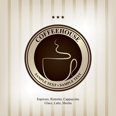 The concept of coffeehouse menu and label のイラスト素材