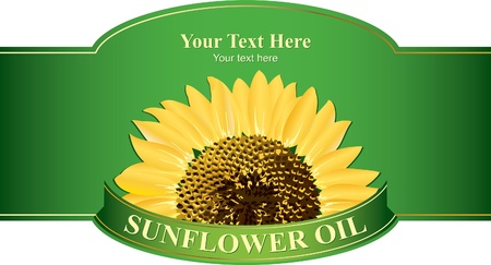 Design labels sunflower oil, or any other product from sunflower のイラスト素材