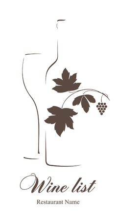 Wine list design for cafe and restaurant のイラスト素材