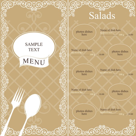 Restaurant menu design concept のイラスト素材