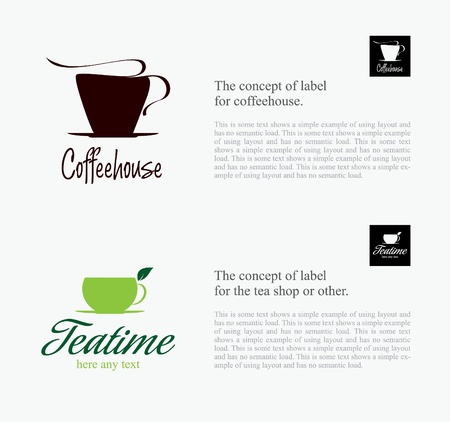 Label set for restaurant, cafe, bar, coffeehouse のイラスト素材