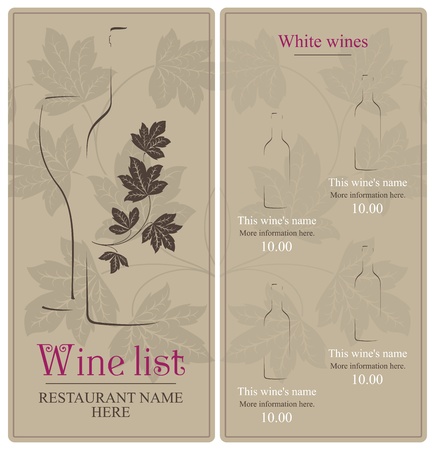 Wine list design のイラスト素材