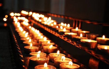 Church candlesの写真素材