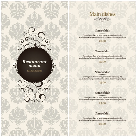 Vector. Restaurant menu designのイラスト素材