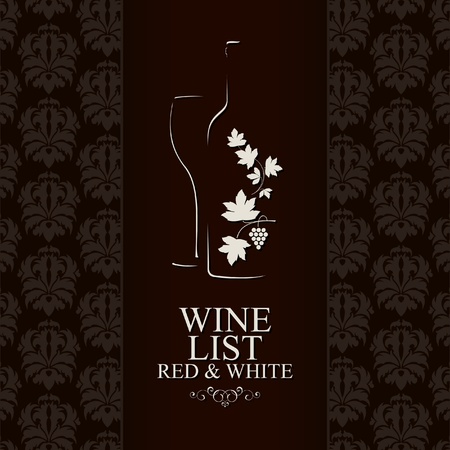 Wine list designのイラスト素材