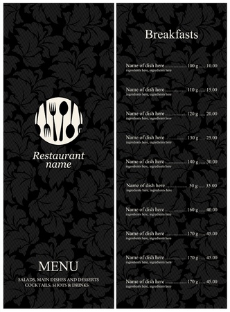 Vector. Restaurant menu designのイラスト素材