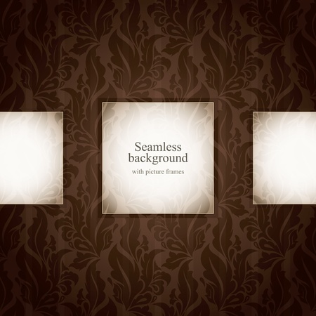 Seamless background with pictures frameのイラスト素材