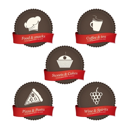 Icons set for restaurant, cafe and barのイラスト素材